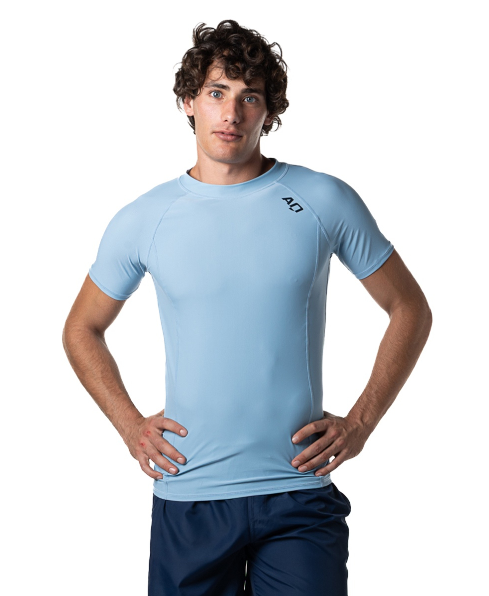 AQUARAPID - T-SHIRT HELIOS ADULTO IN LYCRA ANTI UV (UPF 50+) - LIGHT BLUE