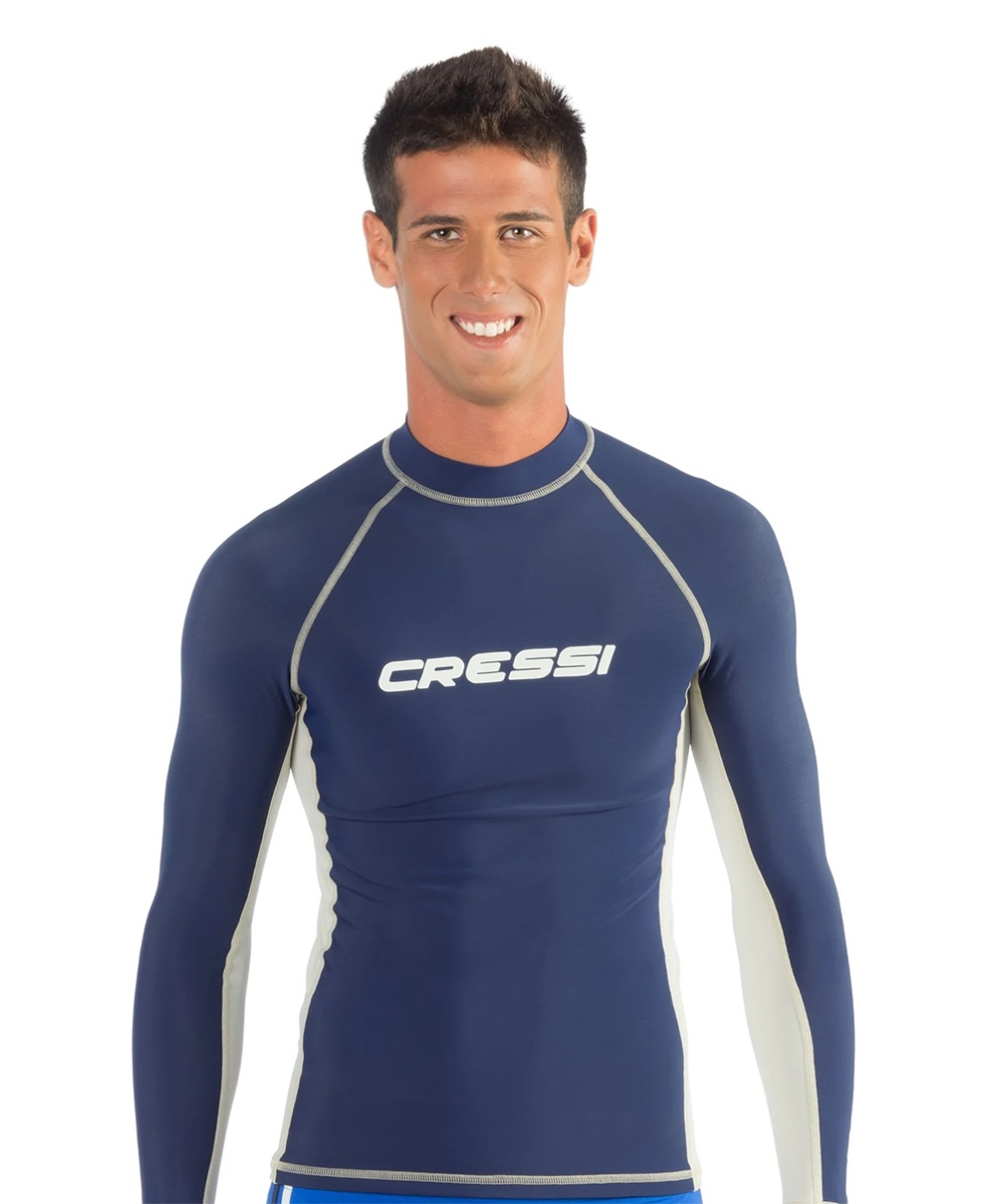 CRESSI - MAGLIA UOMO RASHGUARD L/S IN LYCRA SPF50 - LW47710 - BLUE