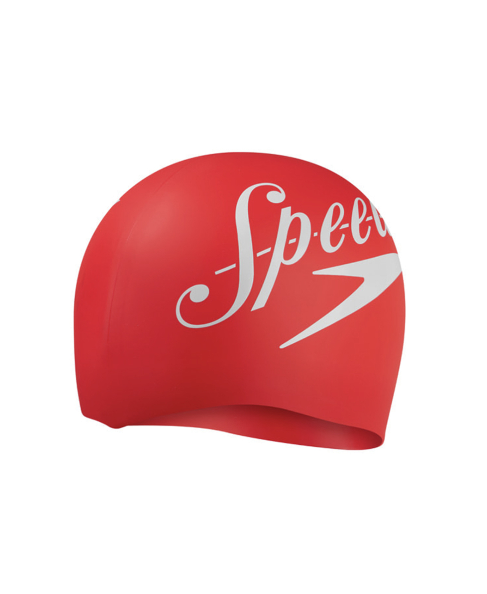 SPEEDO - CUFFIA SILICONE - PRINTED SILICONE CAP - 0838514614 - SPEEDO RED/WHITE