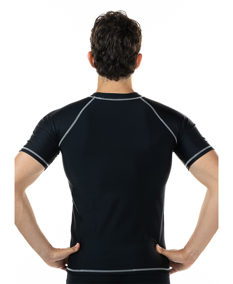 AQUARAPID - T-SHIRT ADULTO IN LYCRA ANTI UV (UPF 50+) - BLACK