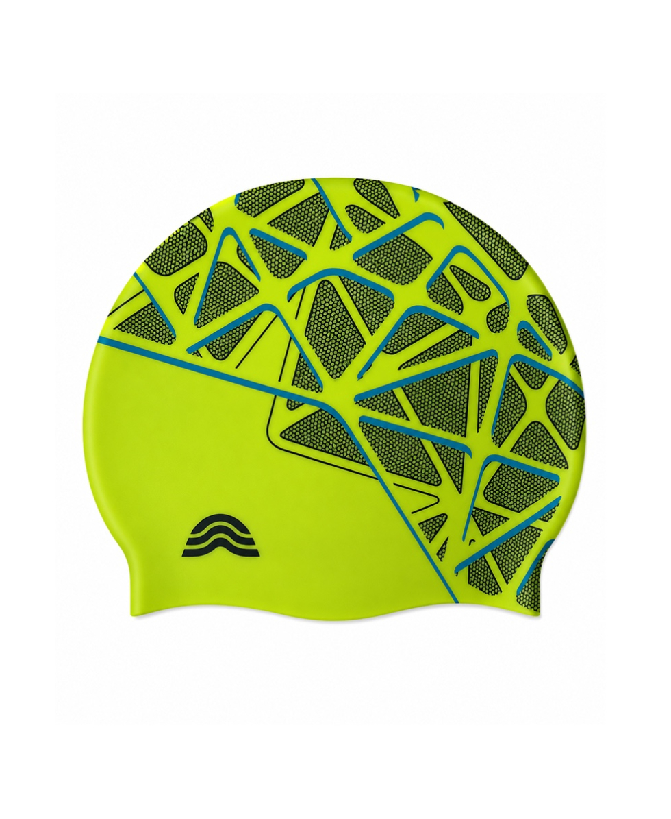 AQUARAPID - CUFFIA SILICONE ADULTO - PRINT CAP - LIME