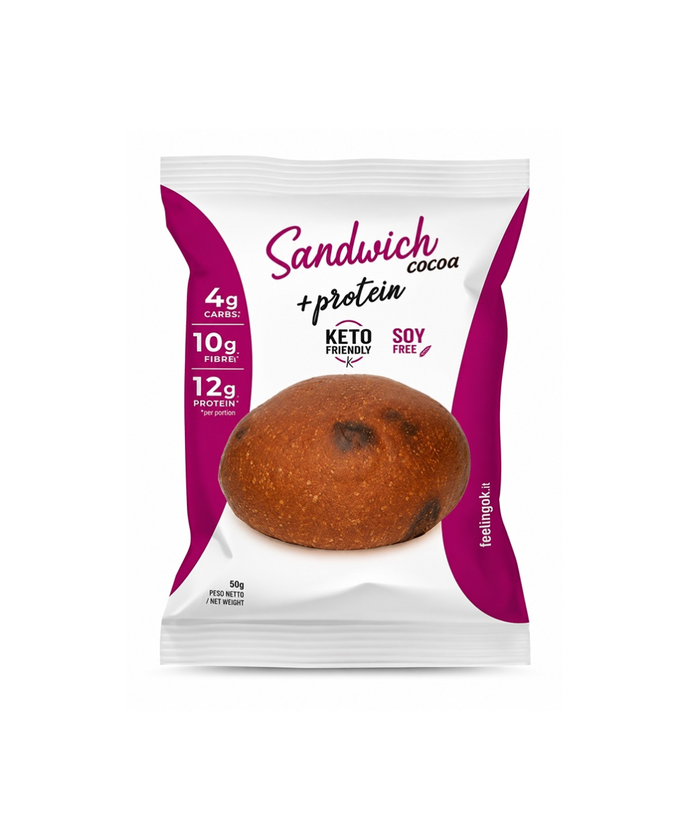 FEELING OK - SANDWICH AL CACAO +PROTEIN - 50g - FOK052
