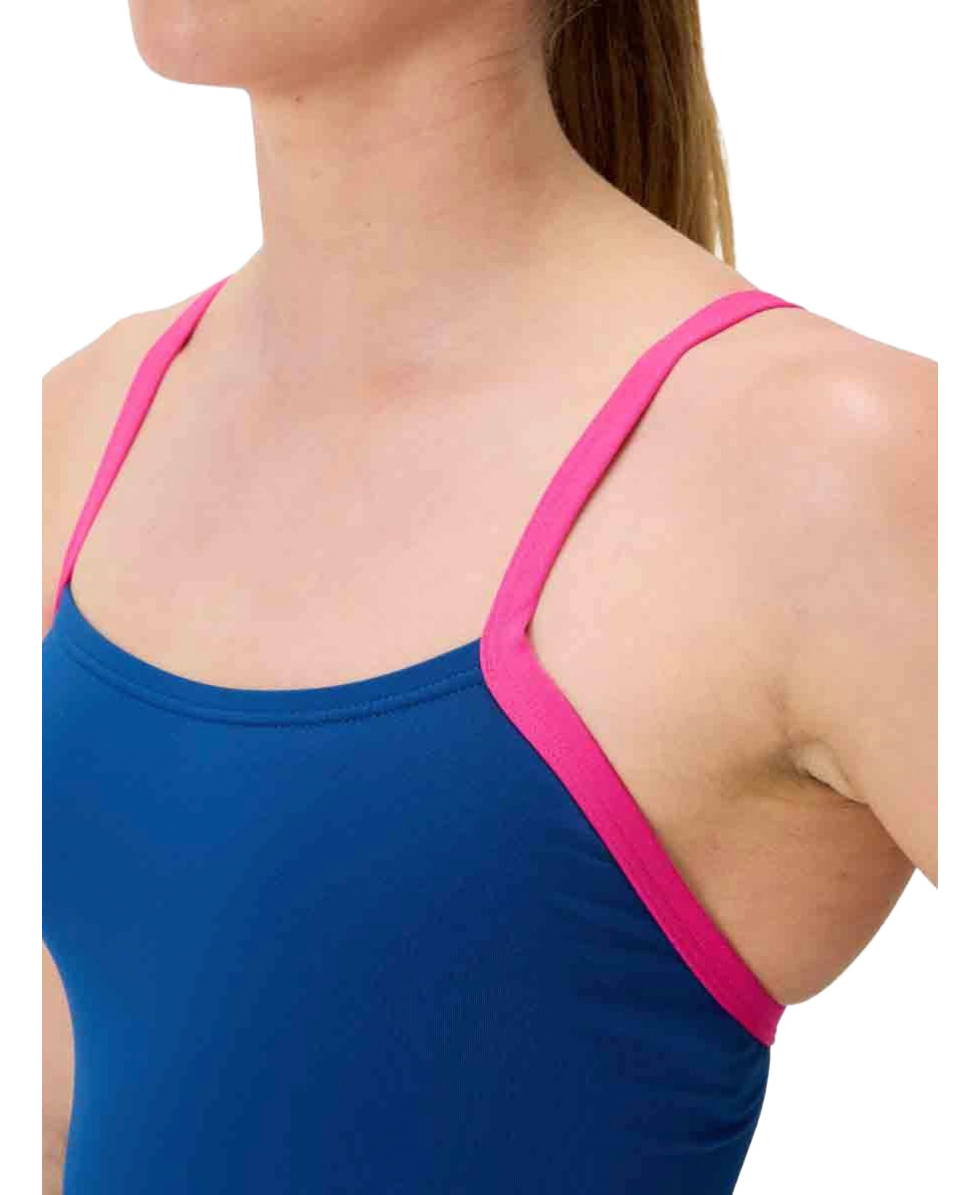 SPEEDO - COSTUME INTERO - SOLID FLYBACK 2.0 - 00516118771 - AEGEAN DENIM/FLARE PINK