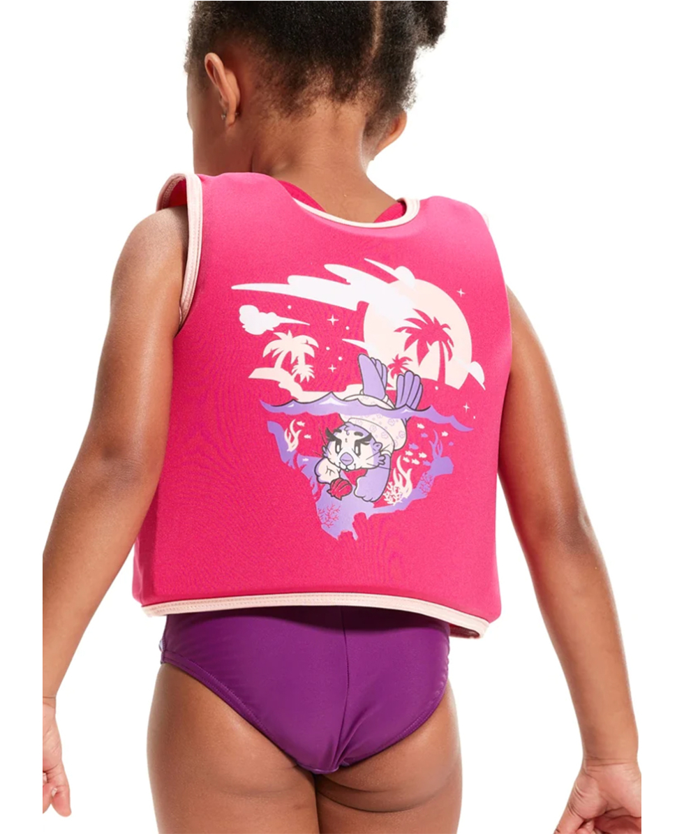 SPEEDO - LTS PRINTED FLOAT VEST - 1225214687 - PINK/PURPLE