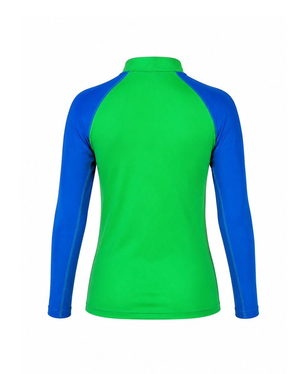 AQUASPHERE - T-SHIRT UNISEX JUNIOR RASHGUARD LONG SLEEVES - GREEN/BLUE
