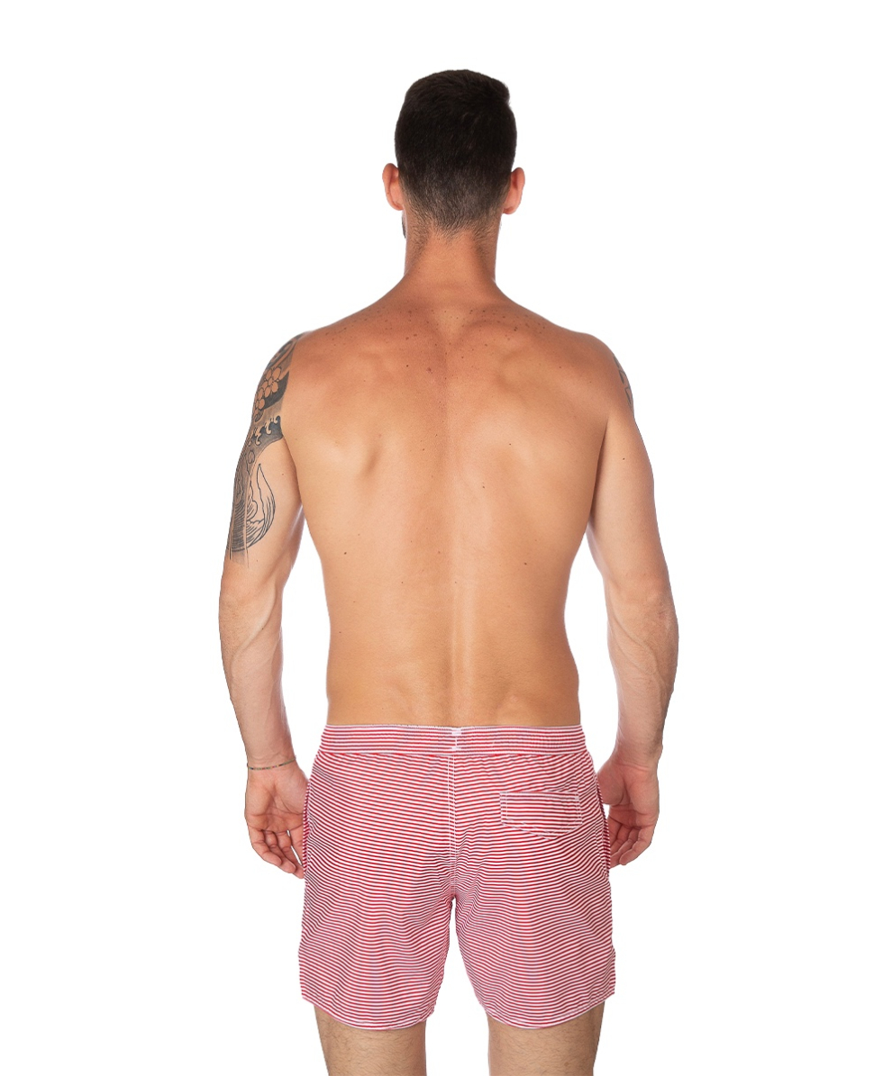 EMPORIO ARMANI - COSTUME SHORT - STRIPES - 902000 8P748 01010 - WHITE/RED