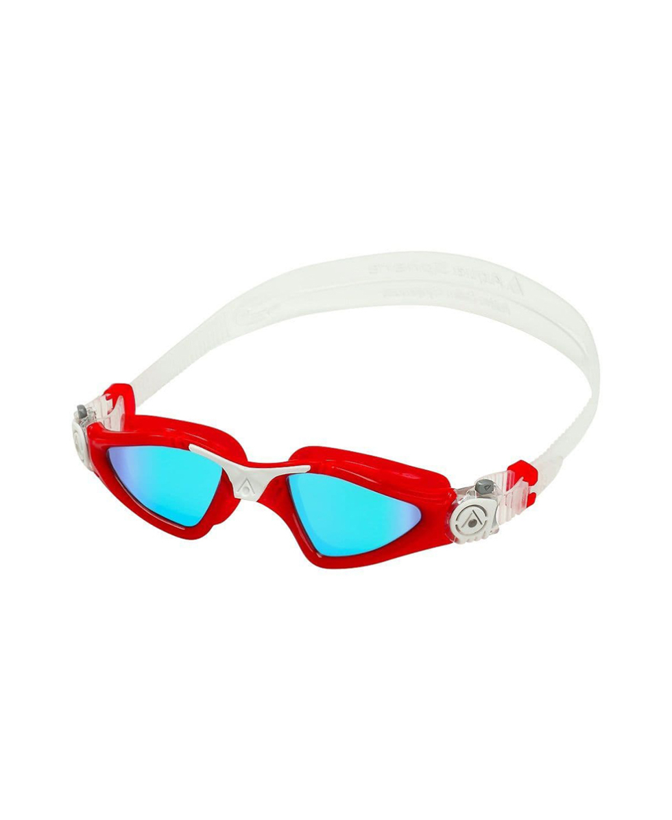 AQUASPHERE - OCCHIALINO KAYENNE COMPACT FIT TITANIUM MIRRORED - 191.670 - RED/WHITE, BLUE LENSES