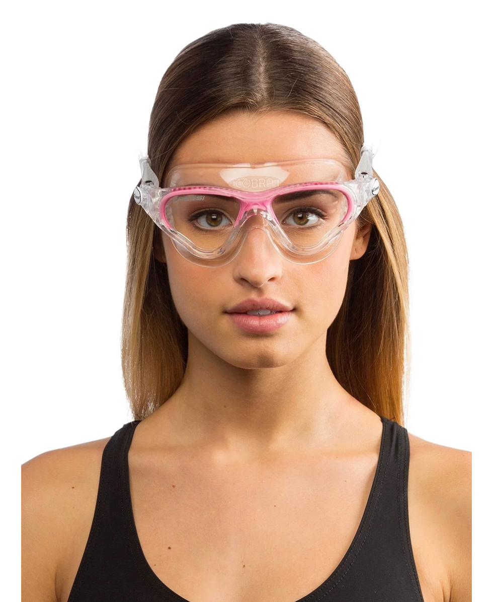 CRESSI - MASCHERA NUOTO - COBRA - DE201940 - CLEAR/PINK, CLEAR LENSES