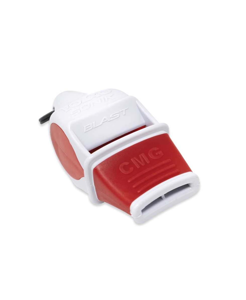 FOX 40 - FISCHIETTO REGOLAMENTARE - SONIK BLAST CMG CON CORDINO - 9203-3008 - WHITE/RED