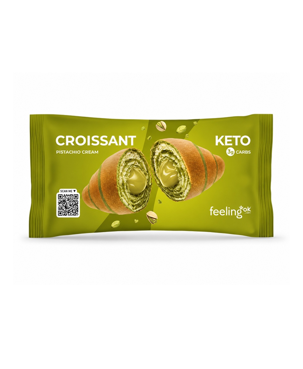 FEELING OK - CROISSANT VARIEGATO RIPIENO - 50g - FOK0715 - PISTACHIO CREAM