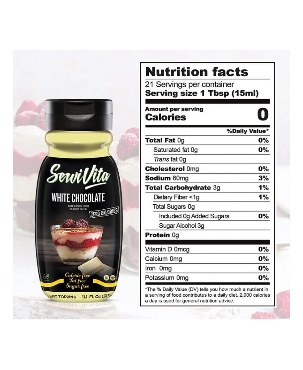 SERVIVITA - SCIROPPO CIOCCOLATO BIANCO A BASSO CONTENUTO CALORICO - 320ml