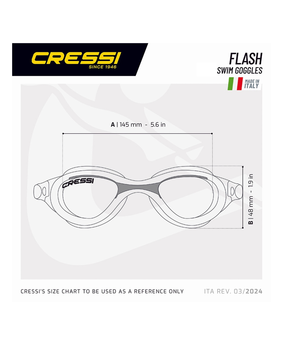 CRESSI - OCCHIALINO - FLASH - DE202320 - BLUE, CLEAR LENSES