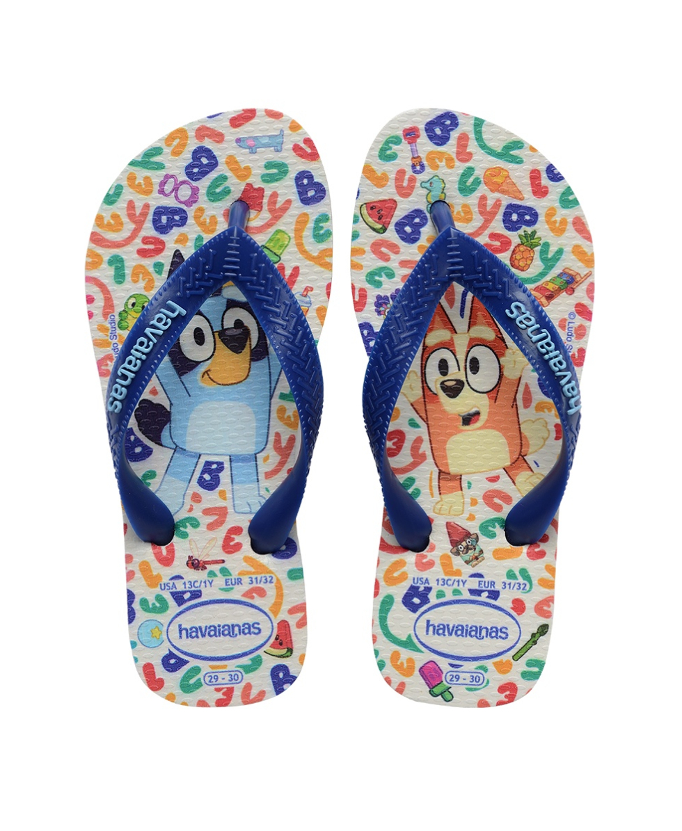 HAVAIANAS - INFRADITO JUNIOR - KIDS BLUEY - 4150416-2833 - WHITE/MARINE BLUE