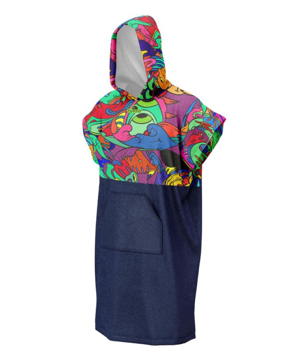 TURBO - PONCHO 100% COTONE - SUPER PSYCHEDELIC - 911328S