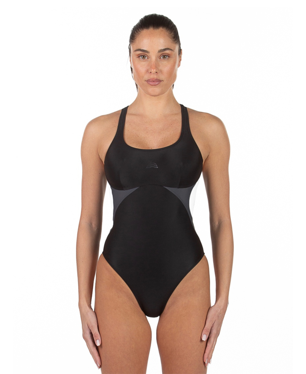 AQUARAPID - COSTUME INTERO MODELLANTE - AKATHI - BLACK/GREY/WHITE