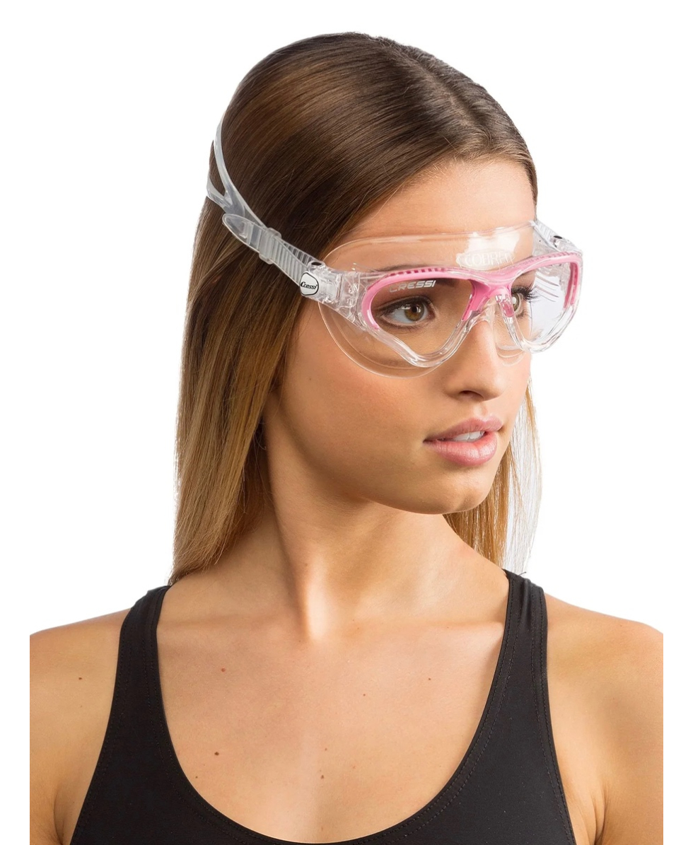 CRESSI - MASCHERA NUOTO - COBRA - DE201940 - CLEAR/PINK, CLEAR LENSES
