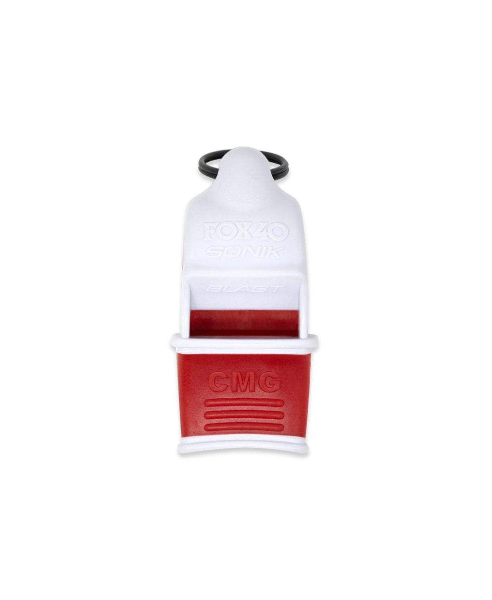 FOX 40 - FISCHIETTO REGOLAMENTARE - SONIK BLAST CMG CON CORDINO - 9203-3008 - WHITE/RED