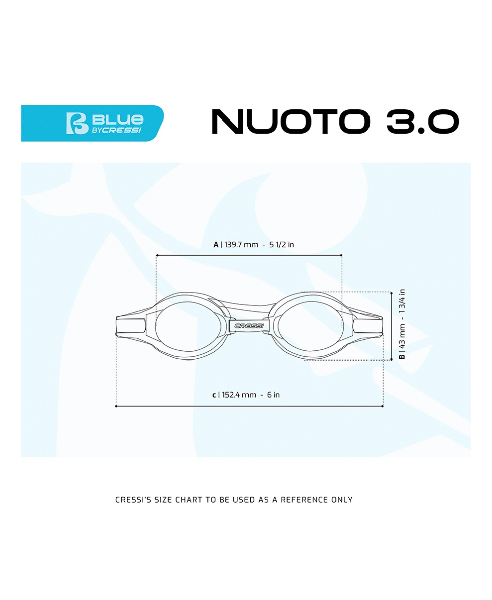 CRESSI - OCCHIALINO - NUOTO 3.0 - ZDE241050 - YELLOW/BLACK, CLEAR LENSES