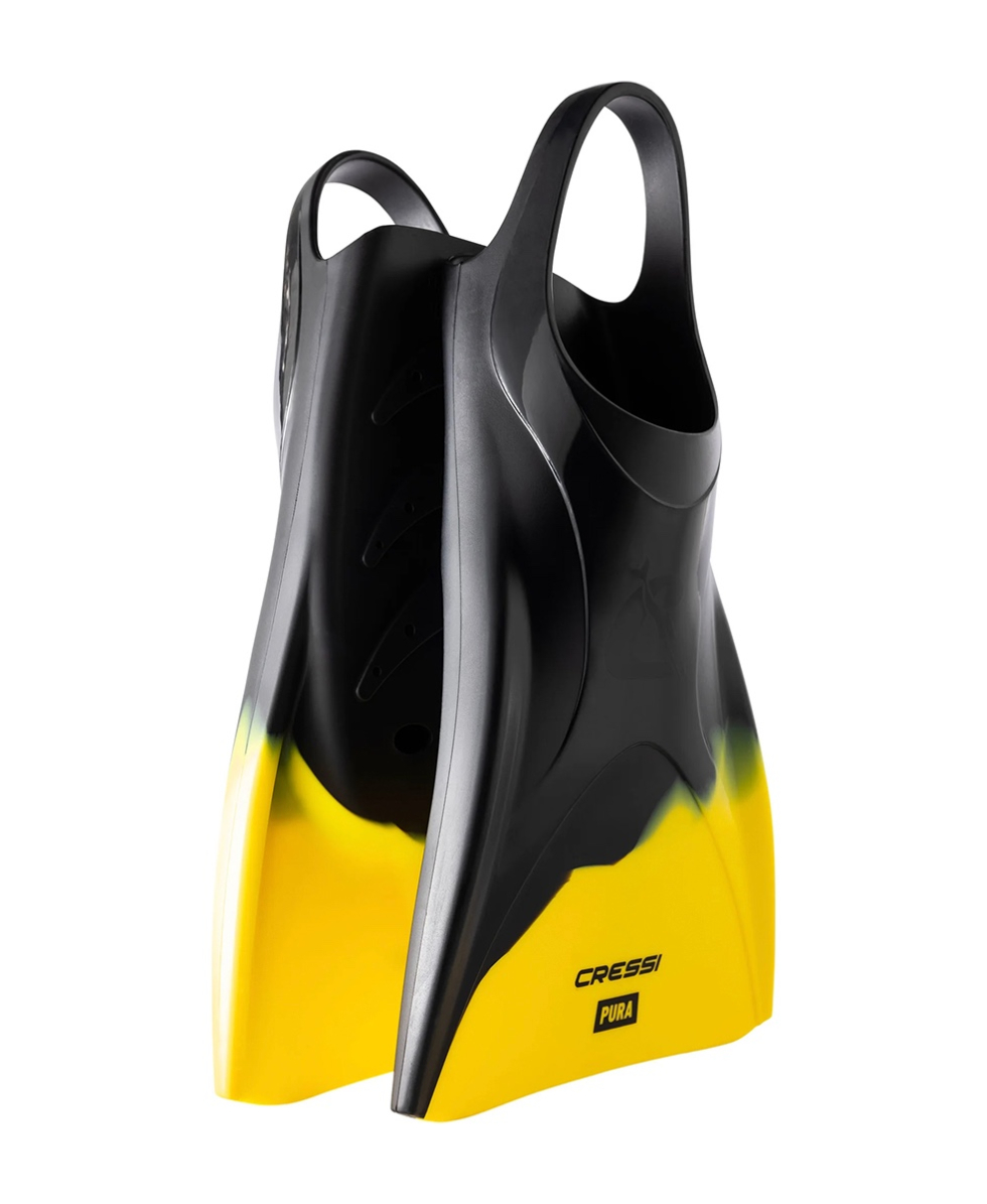 CRESSI - PINNE CORTE NUOTO SILICONE - PURA FINS - XCA605245 - BLACK, YELLOW