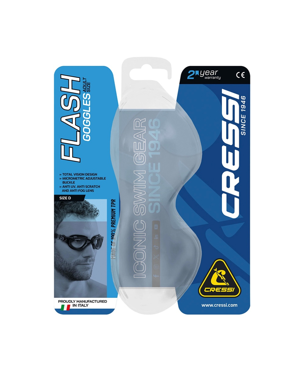 CRESSI - OCCHIALINO - FLASH - DE202392 - BLACK, DARK LENSES