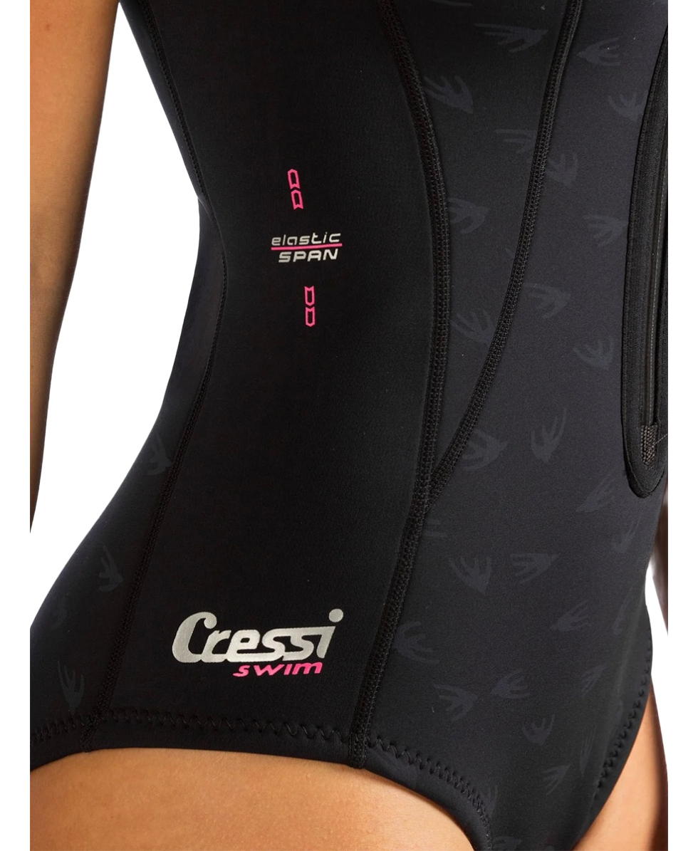 CRESSI - COSTUME TERMICO NEOPRENE 2mm - TERMICO SHORTY SWIMSUIT - DG000501 - BLACK