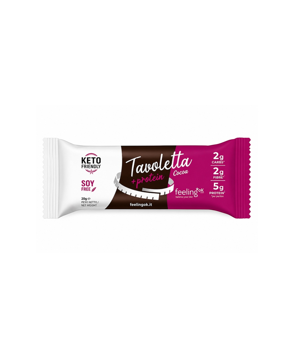 FEELING OK - TAVOLETTA CACAO +PROTEIN - 20g - FOK076-B