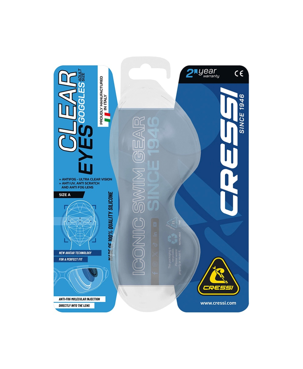 CRESSI - OCCHIALINI - CLEAR EYES - ZDE263026 - CLEAR/AQUAMARINE, CLEAR LENSES