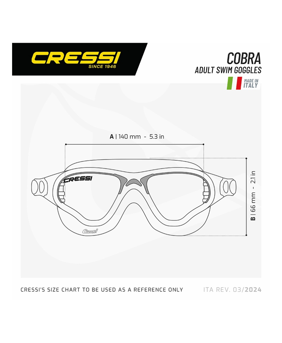CRESSI - MASCHERA NUOTO - COBRA - DE201940 - CLEAR/PINK, CLEAR LENSES