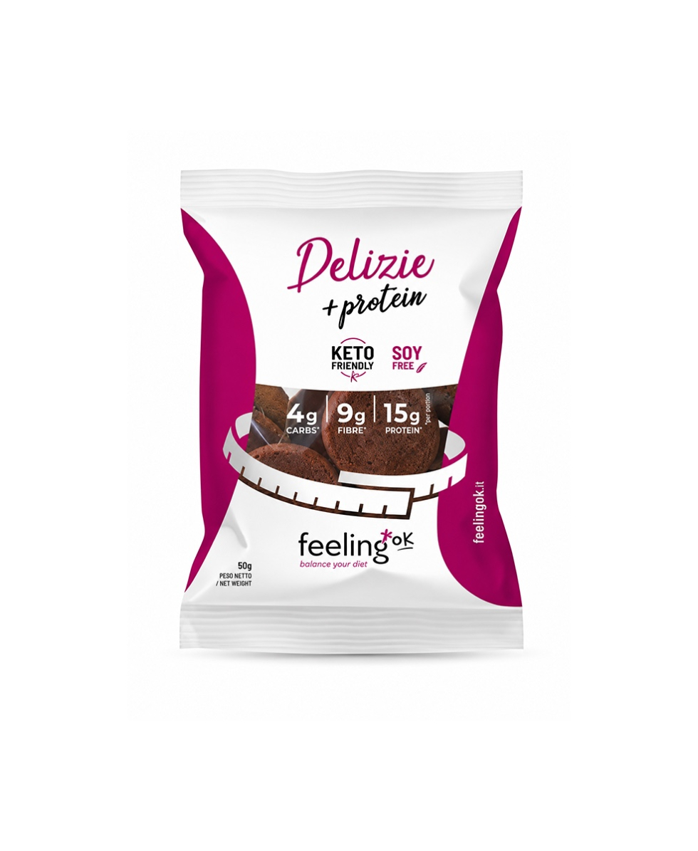 FEELING OK - DELIZIA +PROTEIN - 50g - FOK340 - COCOA