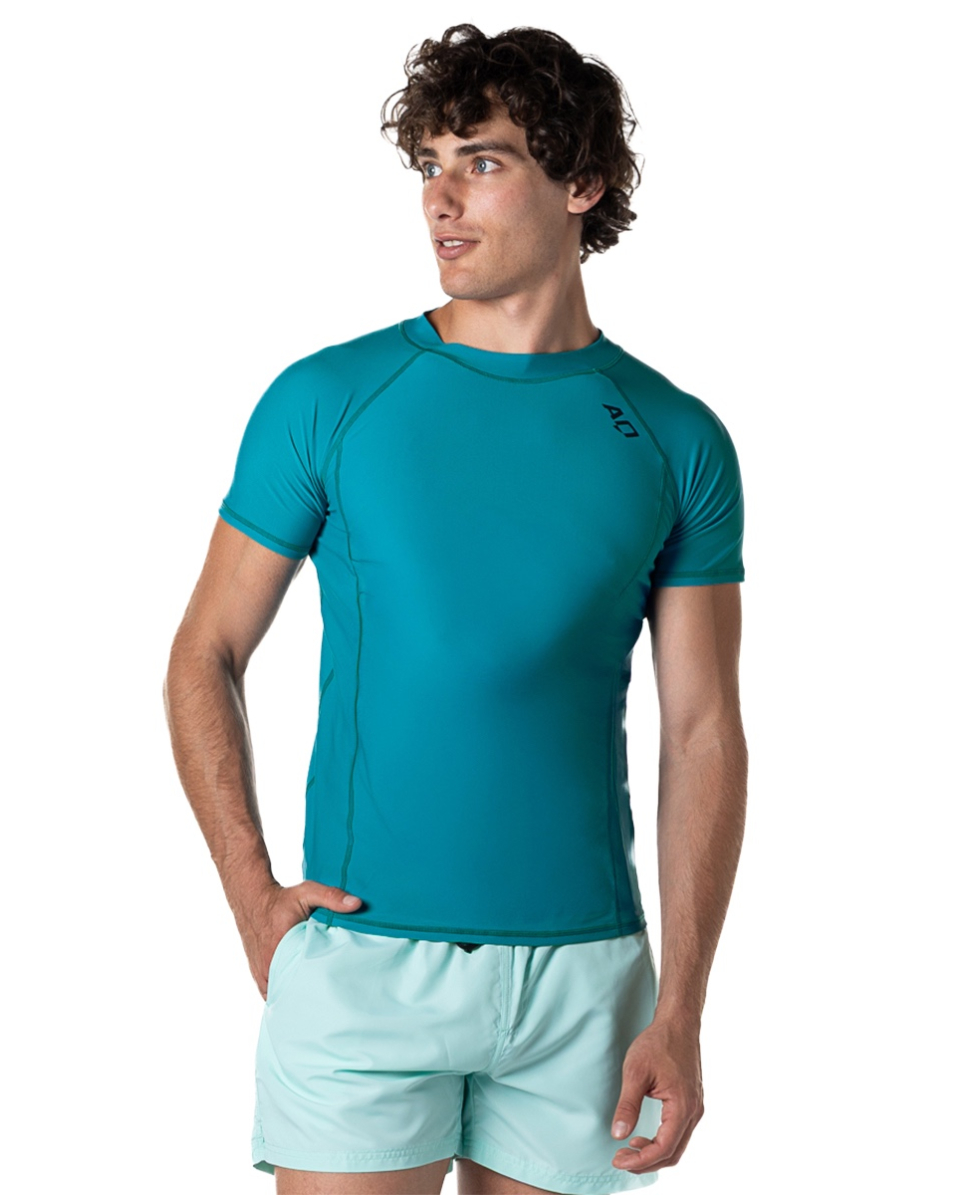 AQUARAPID - T-SHIRT HELIOS ADULTO IN LYCRA ANTI UV (UPF 50+) - PEARL BLUE