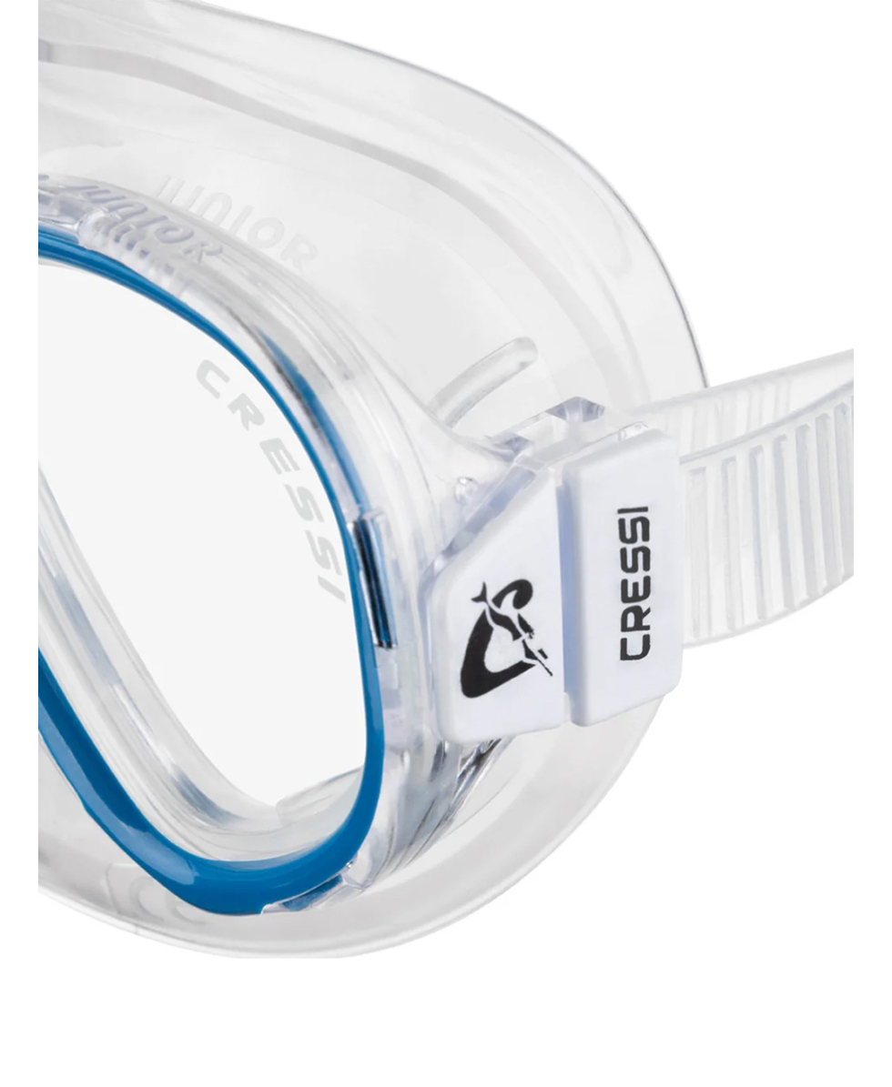 CRESSI - MASCHERA SNORKELING JUNIOR - PERLA JR 7-13 ANNI - DN208420 - CLEAR/BLUE