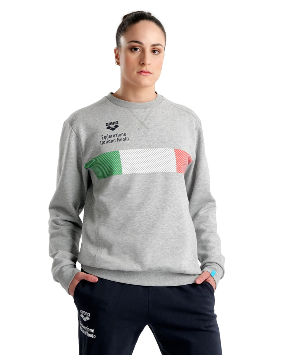 ARENA - FELPA GIROCOLLO - FIN CREW NECK - 006770552 - MEDIUM GREY HEATHER