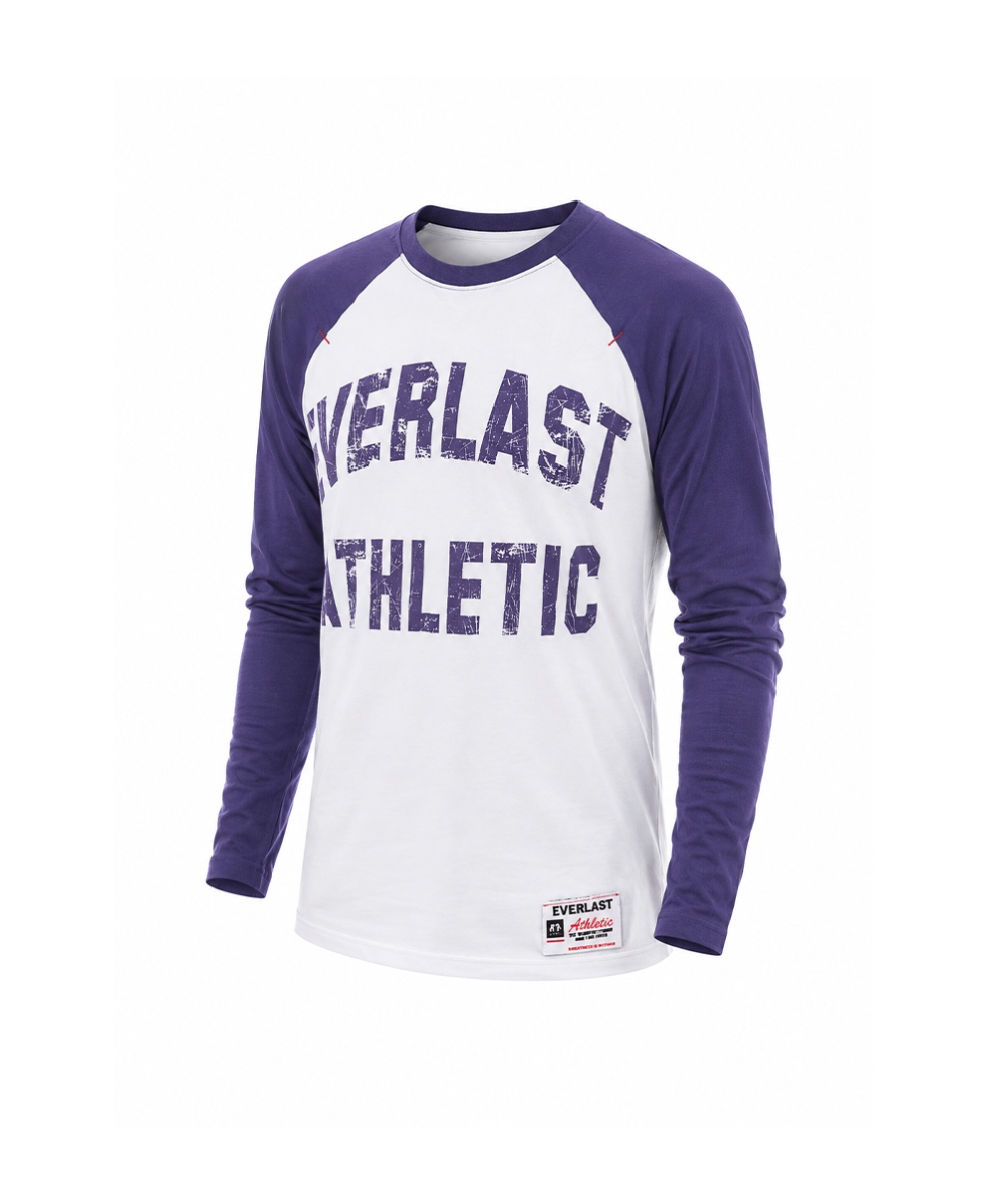 EVERLAST - T-SHIRT M/L UOMO - 8M123J87-10VJ - BIANCO/VIOLA