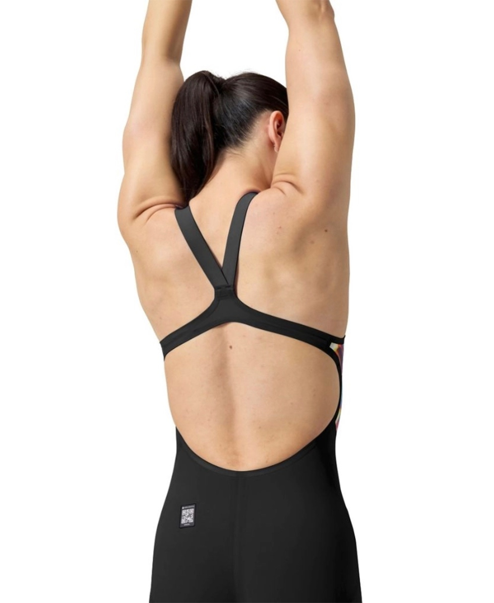 SPEEDO - FASTSKIN LZR PURE VALOR 2.0 OPEN BACK - 1585919137 - BLACK/MOLTEN BLUR