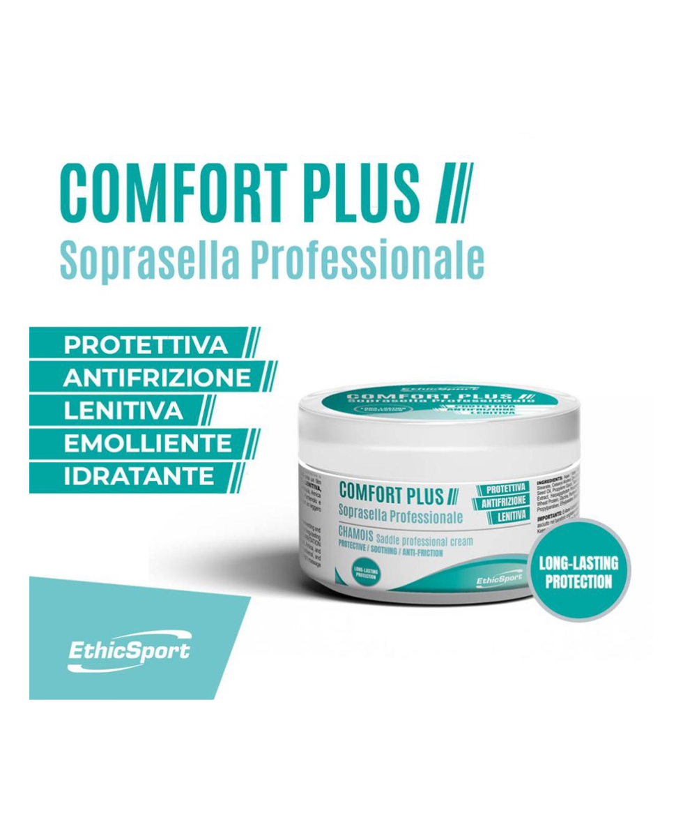 ETHIC SPORT - CREMA SOPRASELLA COMFORT PLUS LENITIVA, PROTETTIVA E ANTIFRIZIONE - 250ml