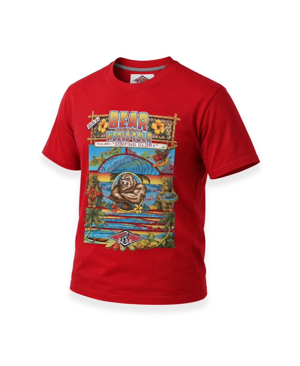 BEAR - T-SHIRT M/C JUNIOR - BEAR BOY - B1HHC006-316 - CHINESE RED - ROSSO