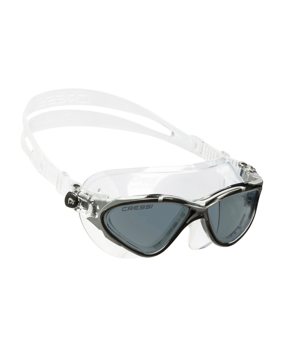 CRESSI - MASCHERA NUOTO - PLANET - DE202651 - BLACK/SILVER, SMOKED LENSES