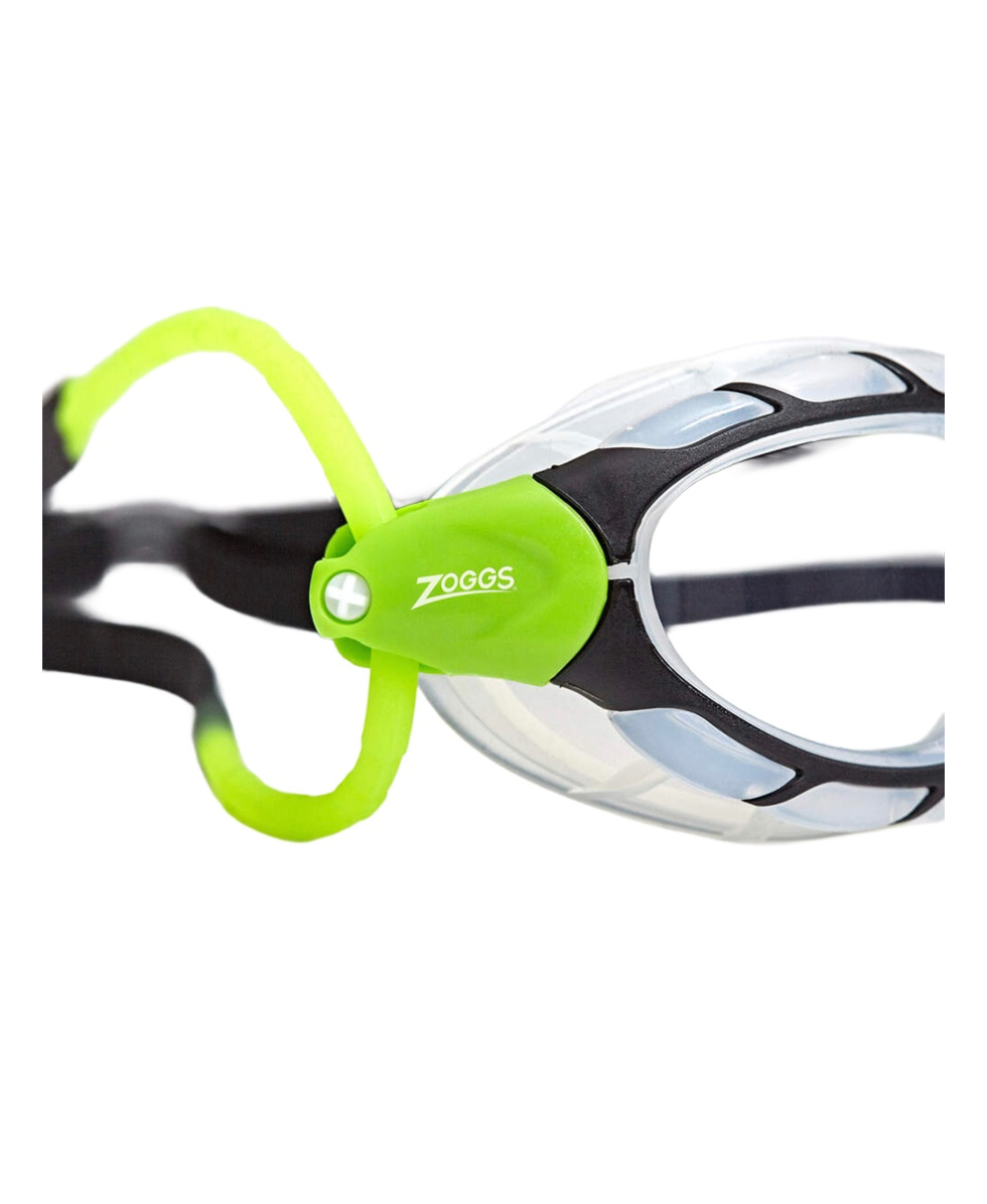 ZOGGS - OCCHIALINO PREDATOR REGULAR - 461037 - BLACK/GREEN, CLEAR LENSES