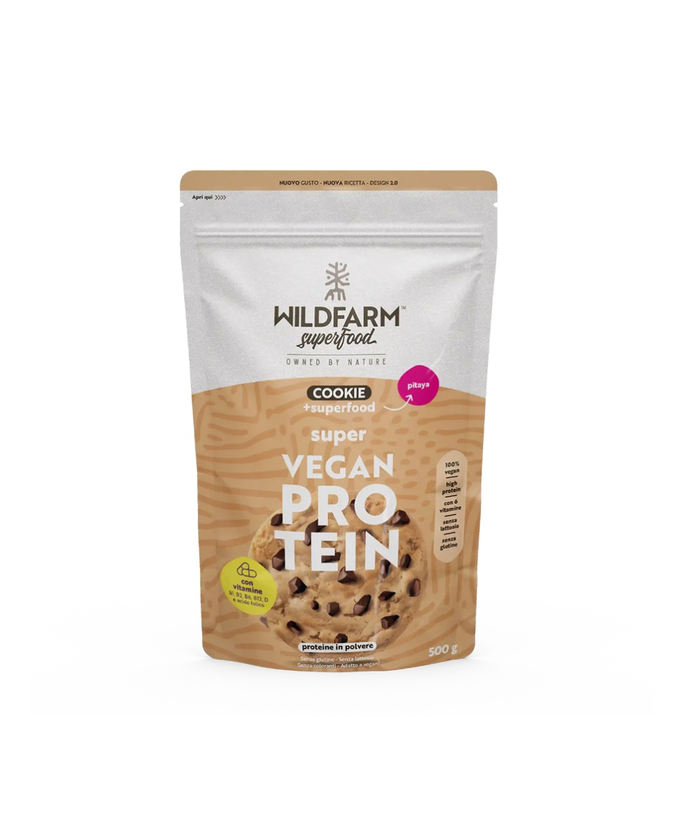 WILDFARM - SUPER VEGAN PROTEIN - 500g - COOKIE + PITAYA
