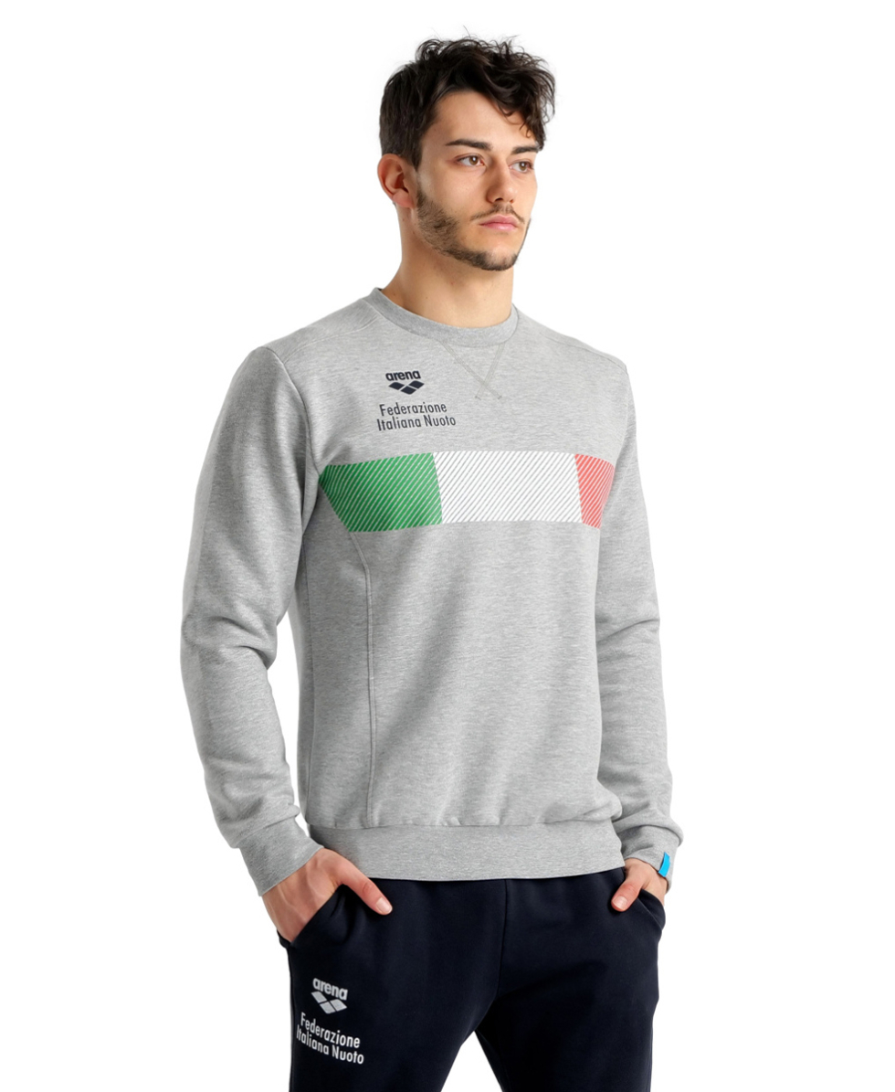 ARENA - FELPA GIROCOLLO - FIN CREW NECK - 006770552 - MEDIUM GREY HEATHER
