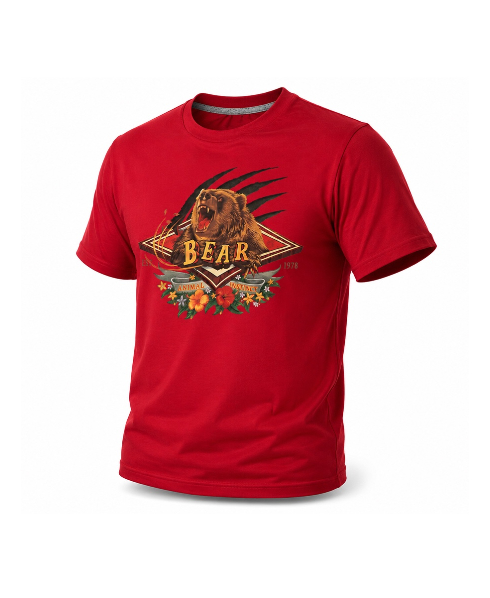 BEAR - T-SHIRT M/C BOY JUNIOR - BEAR BOY - B1HHC002-316 - CHINESE RED - ROSSO