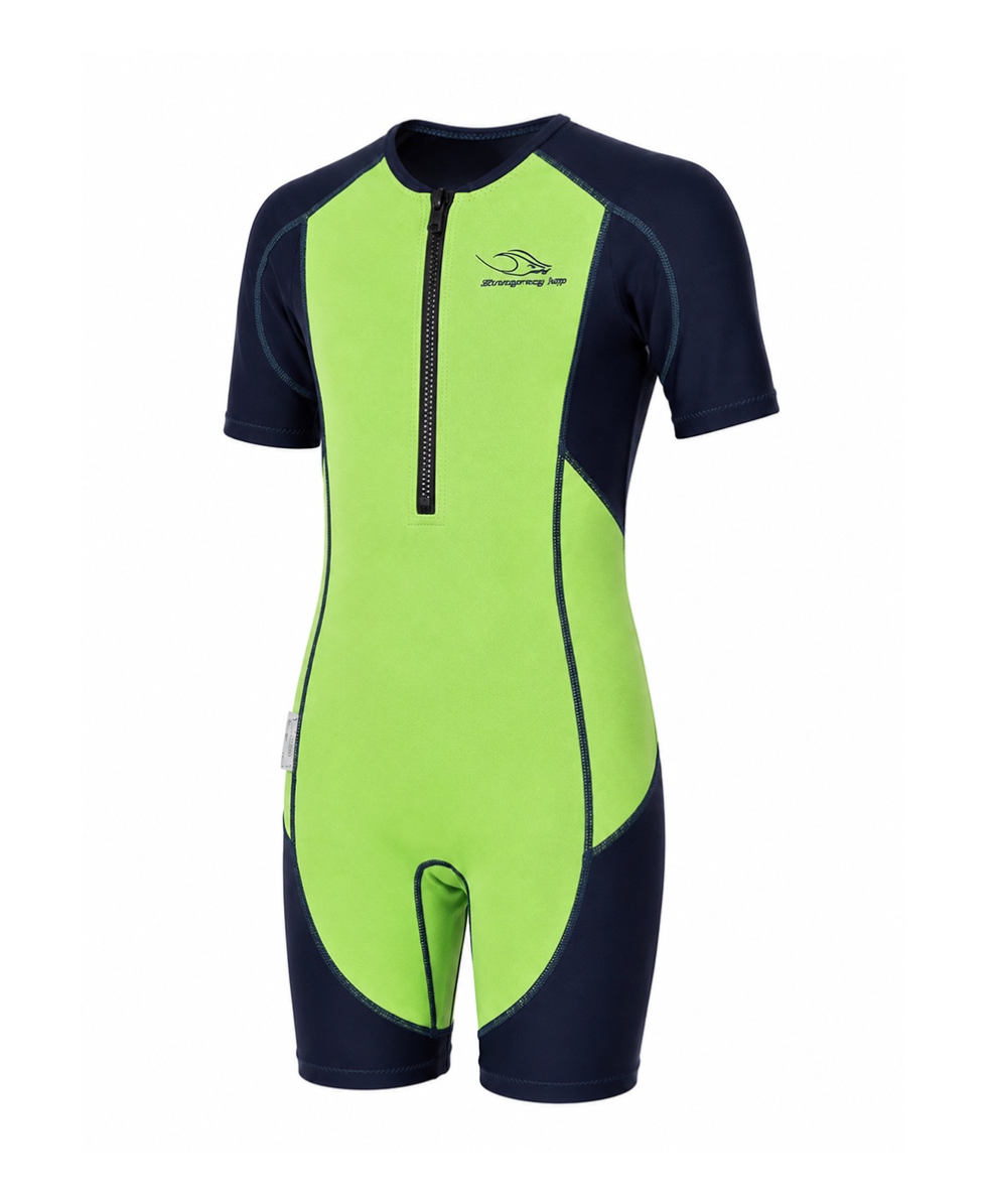 AQUASPHERE - MUTA JUNIOR - STINGRAY HP - SHORT SLEEVE - GREEN/NAVY