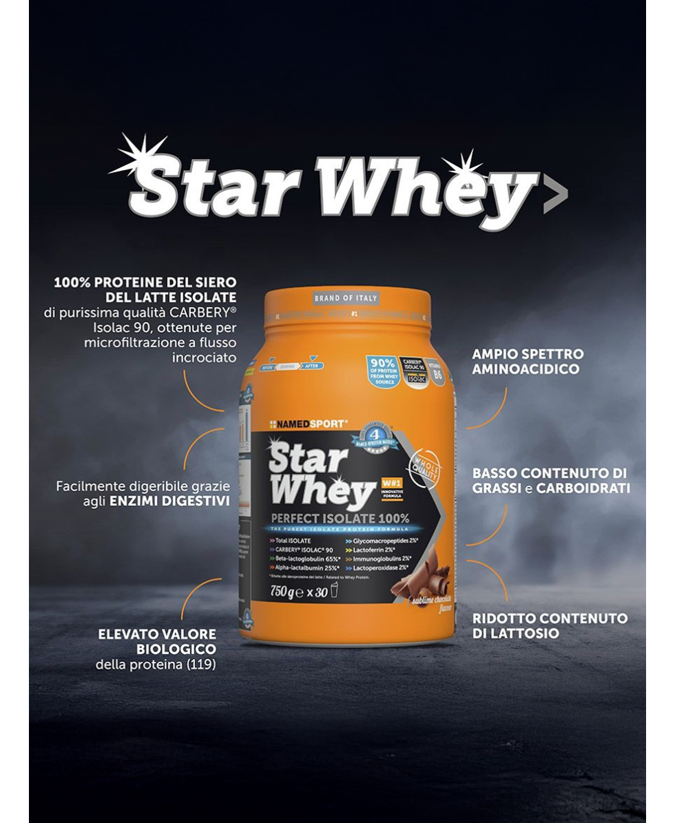 NAMED SPORT - STAR WHEY ISOLATE PROTEIN - 750g - SUBLIME CHOCOLATE