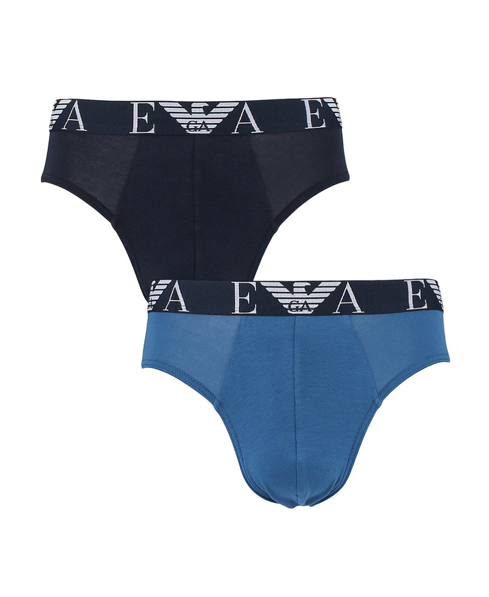 EMPORIO ARMANI - 2-PACK SLIP/BRIEF - 111733 3R715 50336 - MARINE/TEAL