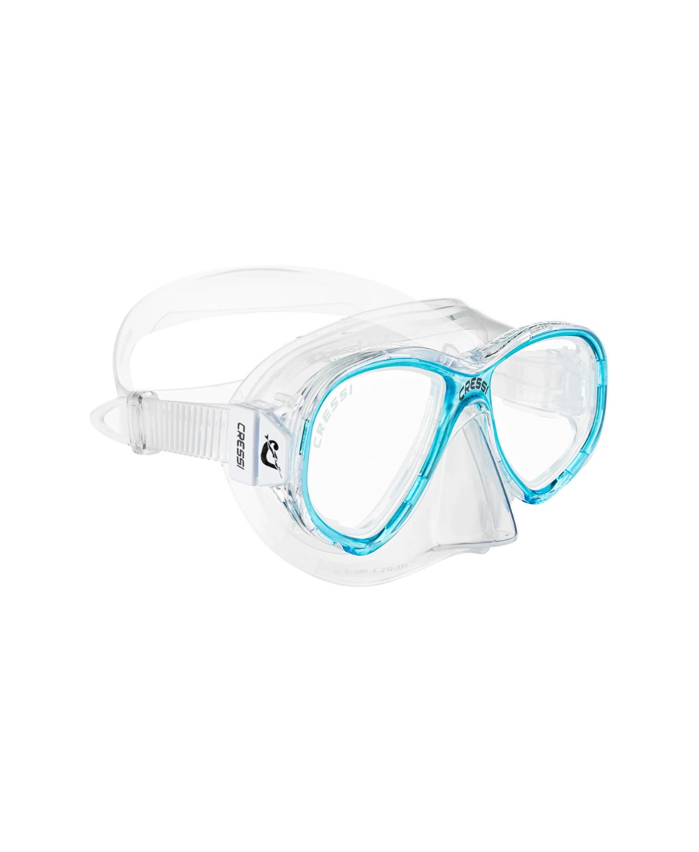 CRESSI - MASCHERA SNORKELING JUNIOR - PERLA JR 7-13 ANNI - DN208463 - CLEAR/AQUAMARINE