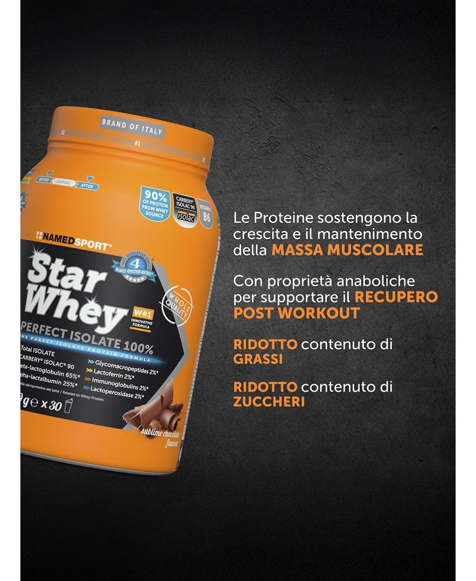 NAMED SPORT - STAR WHEY ISOLATE PROTEIN - 750g - SUBLIME CHOCOLATE