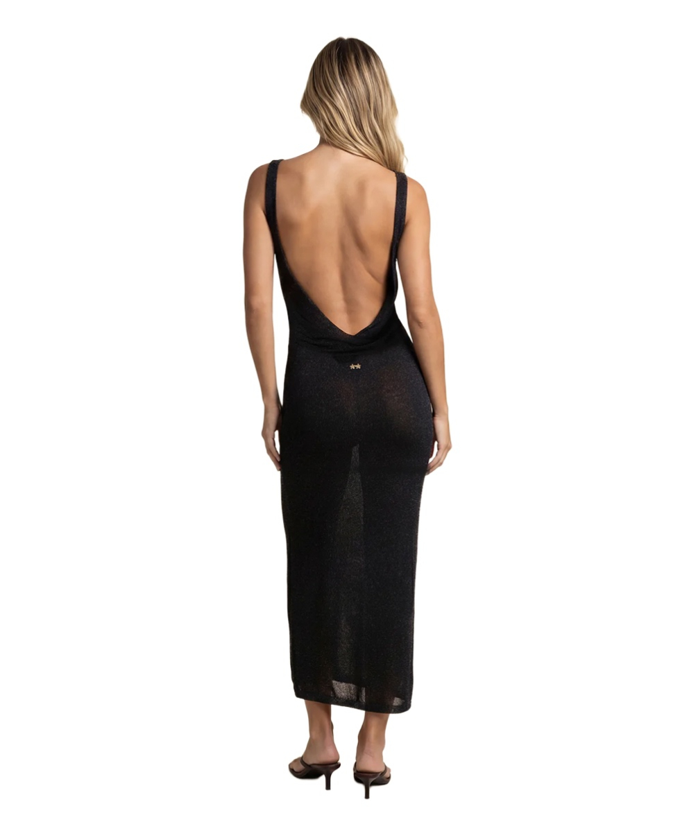 F**K - VESTITO LUNGO - SW1150-BK - BLACK