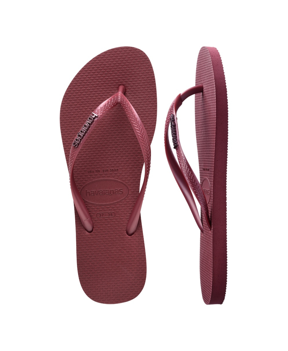 HAVAIANAS - INFRADITO DONNA - SLIM LOGO METALLIC - 4119875-9339 - AMARANTH