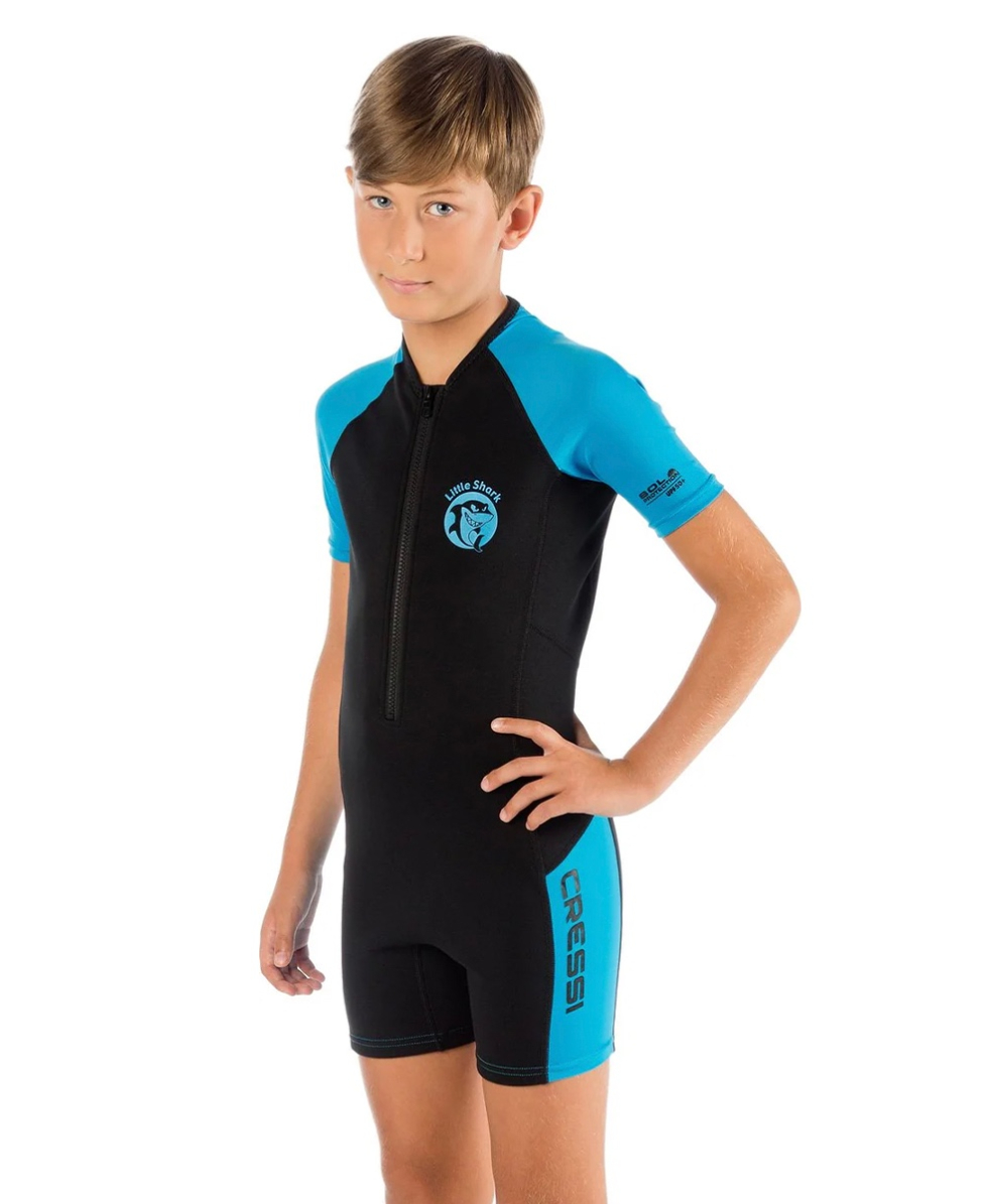 CRESSI - MUTA JUNIOR - LITTLE SHARK - 1.5/2mm - BLACK/BLUE