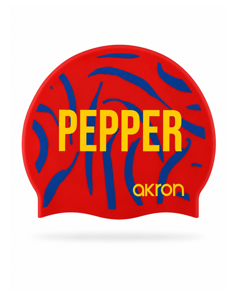 AKRON - CUFFIA SILICONE - PORT CAP SPICY - 02064 - RED/BLUE/YELLOW